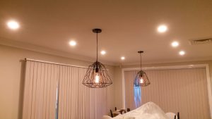 Downlights and pendant light installation